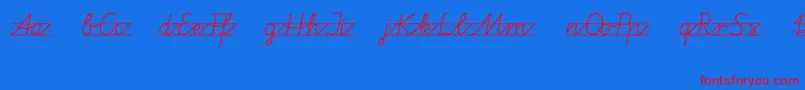 フォントVamiba – 赤い文字の青い背景