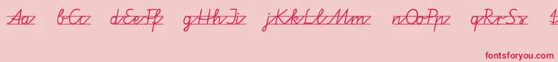 フォントVamiba – ピンクの背景に赤い文字