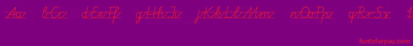 Vamiba-Schriftart – Rote Schriften auf violettem Hintergrund