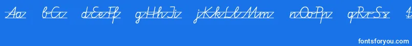 フォントVamiba – 青い背景に白い文字