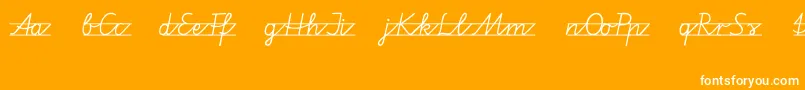 Шрифт Vamiba – белые шрифты на оранжевом фоне