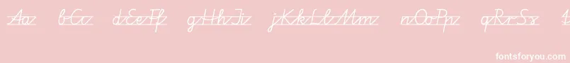 Шрифт Vamiba – белые шрифты на розовом фоне
