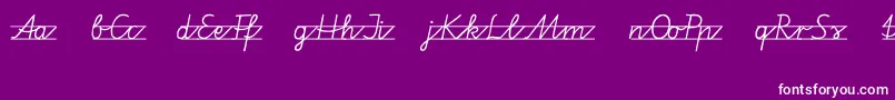 Шрифт Vamiba – белые шрифты на фиолетовом фоне
