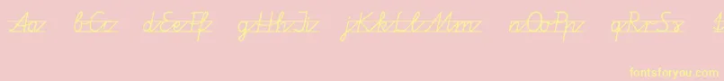 Шрифт Vamiba – жёлтые шрифты на розовом фоне