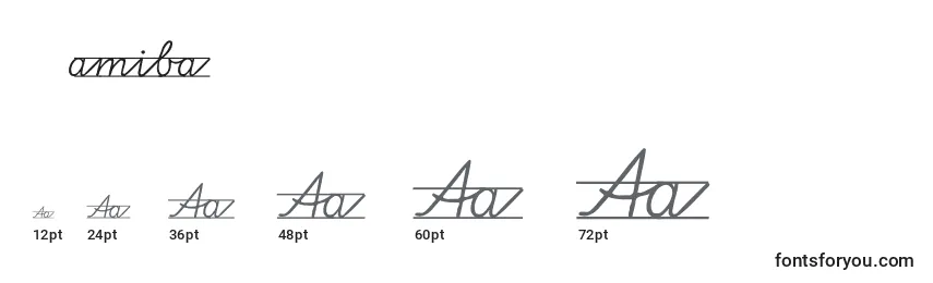 Размеры шрифта Vamiba