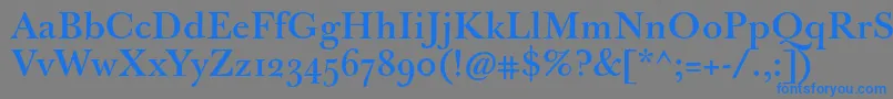 Jbaskervillemed Font – Blue Fonts on Gray Background