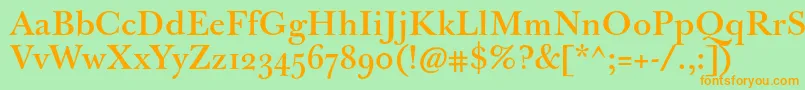 Jbaskervillemed Font – Orange Fonts on Green Background