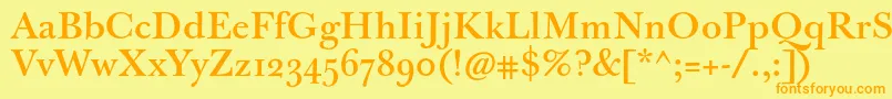 Jbaskervillemed Font – Orange Fonts on Yellow Background