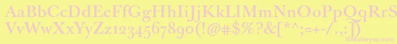 Jbaskervillemed Font – Pink Fonts on Yellow Background