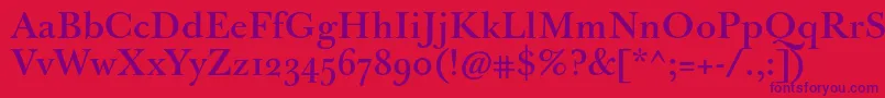 Jbaskervillemed Font – Purple Fonts on Red Background