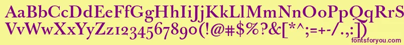 Jbaskervillemed Font – Purple Fonts on Yellow Background