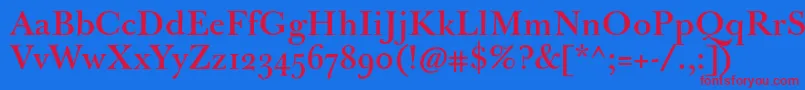 Jbaskervillemed Font – Red Fonts on Blue Background