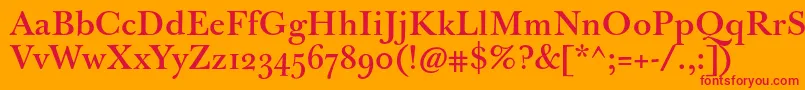 Jbaskervillemed Font – Red Fonts on Orange Background