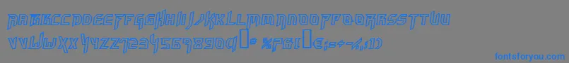 Hammoi Font – Blue Fonts on Gray Background