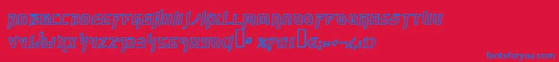 Hammoi Font – Blue Fonts on Red Background