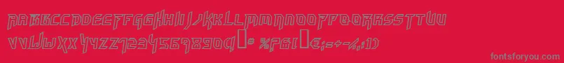 Hammoi Font – Gray Fonts on Red Background