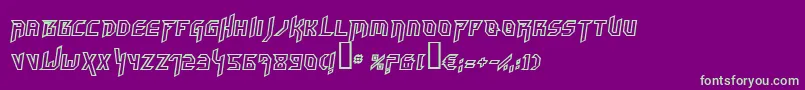 Hammoi Font – Green Fonts on Purple Background