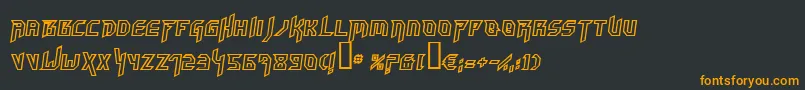 Hammoi Font – Orange Fonts on Black Background