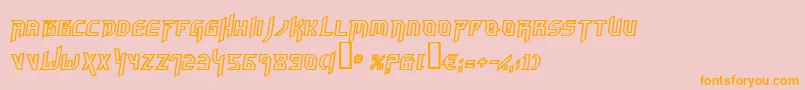 Hammoi Font – Orange Fonts on Pink Background