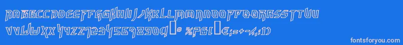 Hammoi Font – Pink Fonts on Blue Background