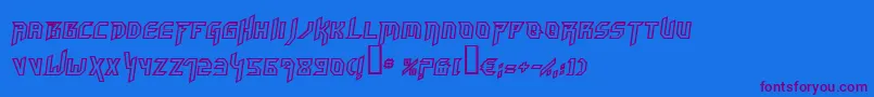 Hammoi Font – Purple Fonts on Blue Background