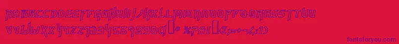 フォントHammoi – 赤い背景に紫のフォント