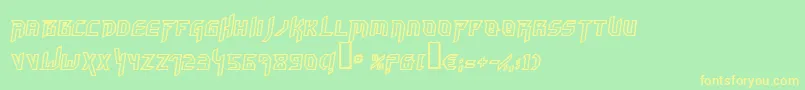 Hammoi Font – Yellow Fonts on Green Background