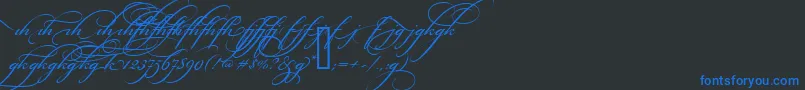 BickhamScriptAltTwo Font – Blue Fonts on Black Background