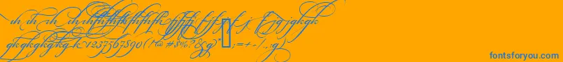 BickhamScriptAltTwoフォントについての詳細 フォントBickhamScriptAltTwo – オレンジの背景に青い文字
