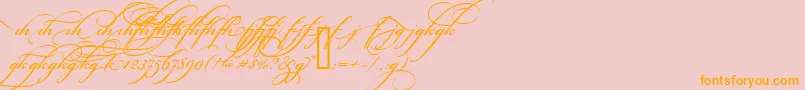 En savoir plus sur la police BickhamScriptAltTwo Police BickhamScriptAltTwo – polices orange sur fond rose