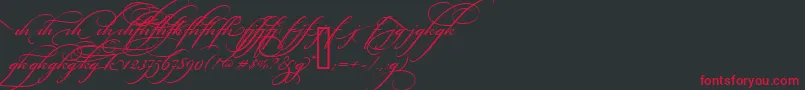 BickhamScriptAltTwo Font – Red Fonts on Black Background