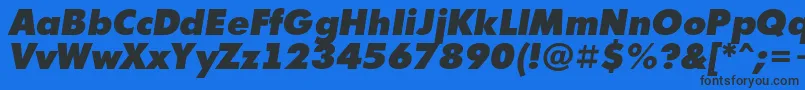 Futur10 Font – Black Fonts on Blue Background