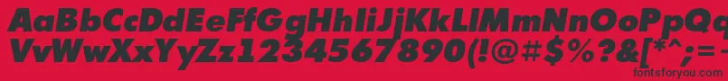 Futur10 Font – Black Fonts on Red Background