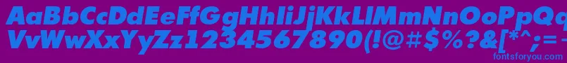 Futur10 Font – Blue Fonts on Purple Background