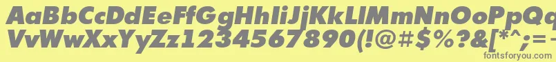 Futur10 Font – Gray Fonts on Yellow Background