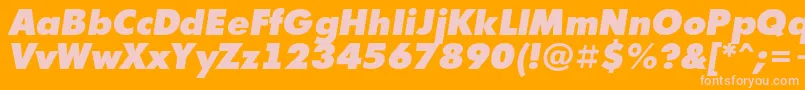 Futur10 Font – Pink Fonts on Orange Background