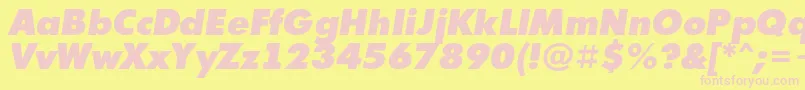 Futur10 Font – Pink Fonts on Yellow Background