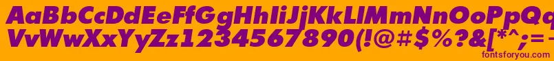 Futur10 Font – Purple Fonts on Orange Background