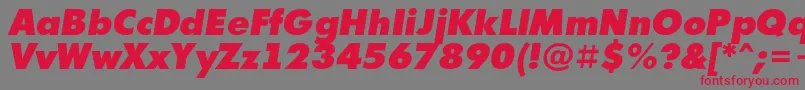 Futur10 Font – Red Fonts on Gray Background
