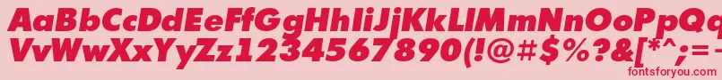 Futur10 Font – Red Fonts on Pink Background