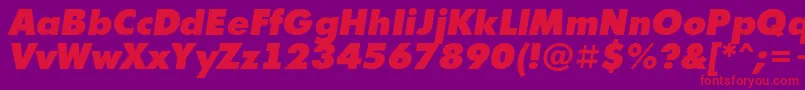 Futur10 Font – Red Fonts on Purple Background