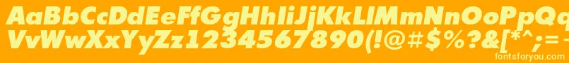 Futur10 Font – Yellow Fonts on Orange Background