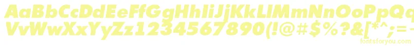 Futur10 Font – Yellow Fonts on White Background