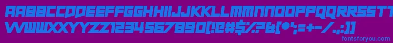 ShortXurkitTilt Font – Blue Fonts on Purple Background