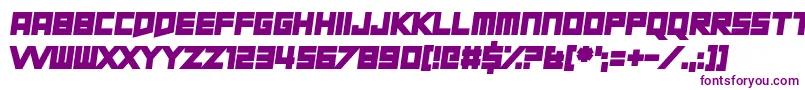 ShortXurkitTilt Font – Purple Fonts on White Background