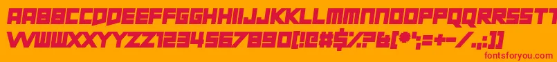 ShortXurkitTilt Font – Red Fonts on Orange Background