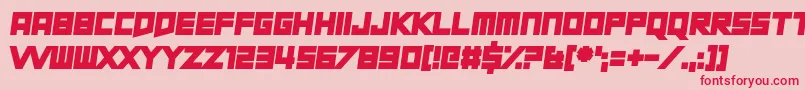 ShortXurkitTilt Font – Red Fonts on Pink Background