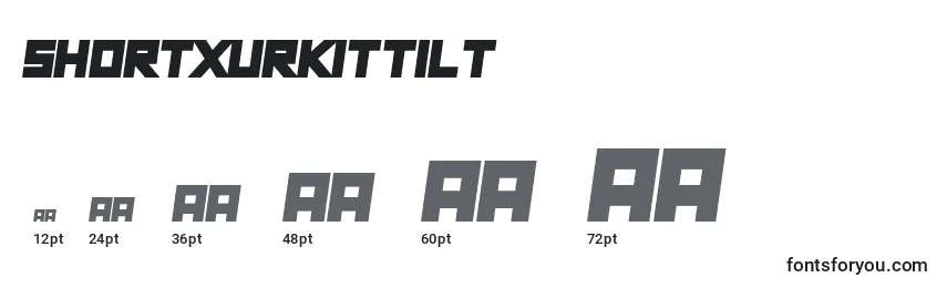 ShortXurkitTilt Font Sizes