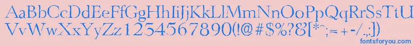 LingwoodantiqueLightRegular Font – Blue Fonts on Pink Background