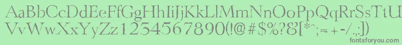 フォントLingwoodantiqueLightRegular – 緑の背景に灰色の文字